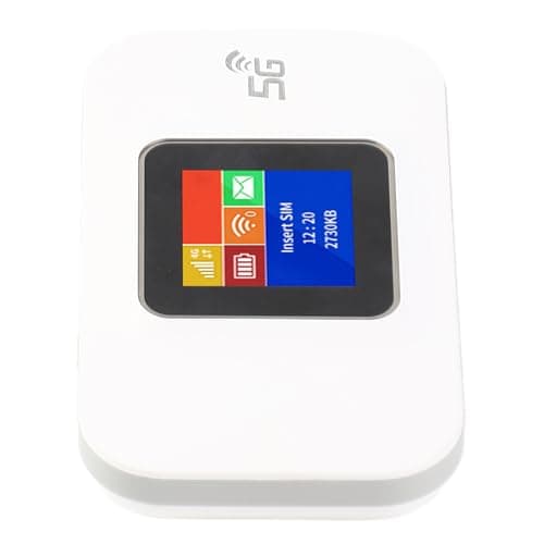 Ghzste Mobile WiFi Hotspot Router 4G Portable WiFi 1.44in Color Screen Mobile Hotspot Router with Micro SIM Card Slot for Phone Tablet Laptop (White) — view 2
