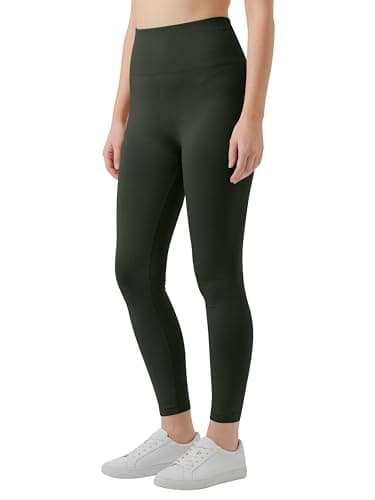 LUXY LINE LIMITED Women's High Waisted Fleece Lined Leggings, Thermal Tummy Control Yoga Pants for Gym, Workout (UK, Numeric, 12, 14, Regular, Regular, Khaki) — view 3