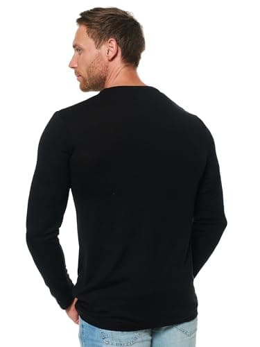 Merino.tech 100% Merino Wool Base Layer Men - 3 Collar Option (Medium, 170 Black Hnly) — view 2