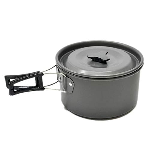 JZK Camp Cookware 2-3 People Set, Pan Pot Teapot Lightweight Outdoor Portable Camping Cooker Set for Trekking Hiking BBQ Picnic Campfire — view 5