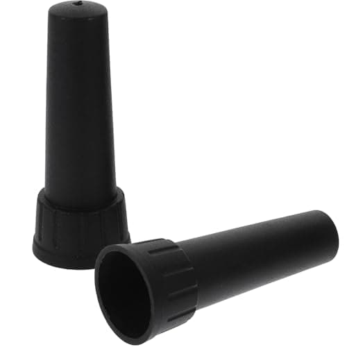 DOITOOL 2pcs Umbrella Tip Caps Rubber Lightweight Install Easily Rain Umbrella Repair Kit Replacement Tip Cover for Outdoor Use Black