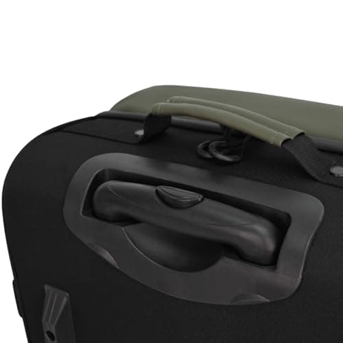 Hodge & Hodge Safari 6-Piece Luggage Set Soft-Shell Olive Green Water-Repellent PU Telescopic Handles Inline Wheels Backpack Duffle Wash Bag Lightweight Durable Organised Travel Suitcases — view 2