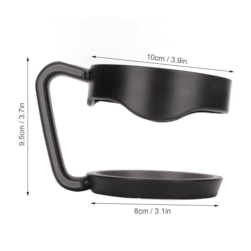 Tumbler Handle, Adjustables Tumbler Handle Silicone Tumbler Cup Handle Lightweight Spill Proof Grip for Travel Cup Mug Tumbler Cup(Black) — view 3