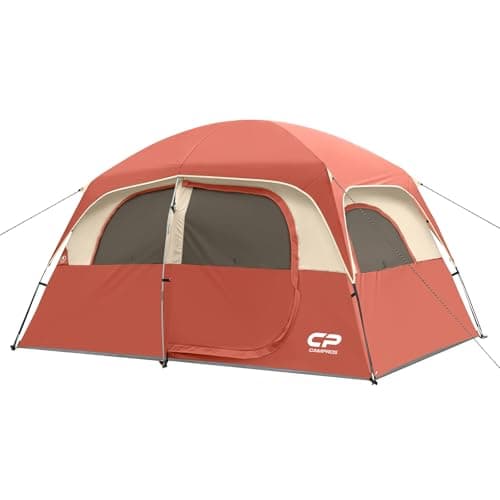 CAMPROS CP 4-6 Person Tent, Waterproof Family Camping Tent with Rain Cover