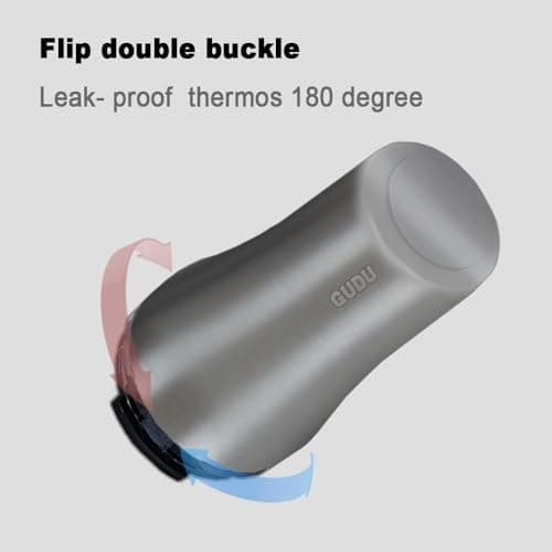 HHZalvyre Insulated Coffee Cup with Leakproof Lid – 380ml Stainless Steel Travel Mug, Vacuum Double-Walled Thermal Tumbler for Hot & Cold Drinks, BPA-Free (Silver) — view 4