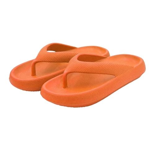 Eva Beach Flip Flops & Pool Slides for Women and Men (Orange 7Uk)