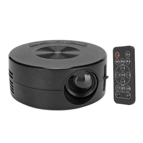 Mini Projector, Hand Pocket TFT LCD Same Screen Kid Projector with Remote for Outdoor Camping, Support 5V2A Charging