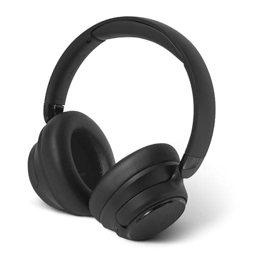 Amazon Basics Wireless Bluetooth 5.3 Over-Ear Headphones with Hybrid Active Noise Cancelling, 35h playtime with ANC on, 45h with ANC off, 3 Music modes, Black