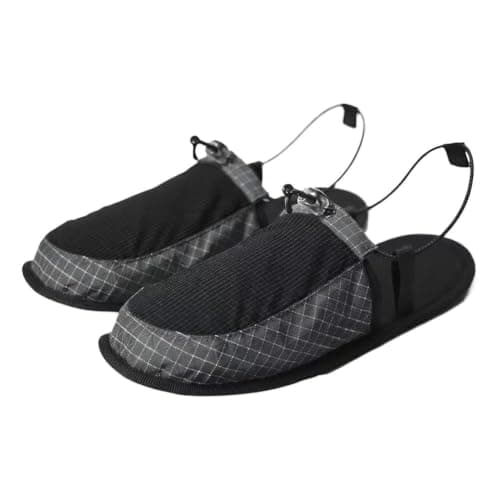 Ultralight Foldable Camp Shoes Portable Travel Slippers for Hiking Gray