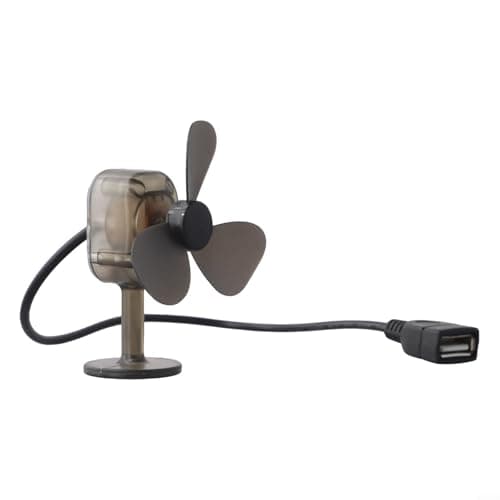 Portable Wind Turbine USB 5W for Outdoor Power Bank with Light, Compact Wind Energy Charger for Cycling, Cars, Electric Vehicles and Camping, Black — view 2