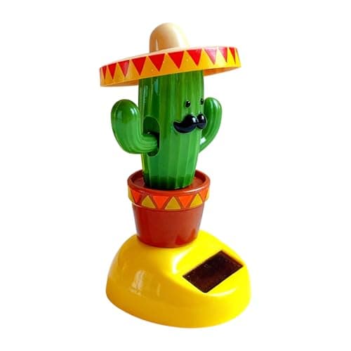 Car Dash Decorations - Solar Interactive Toys | Dancing Cactus Dashboard Figures Car Decor - for Kids Adults Driver RV Truck Sedan Auto Birthday Christmas Road Trip Travel