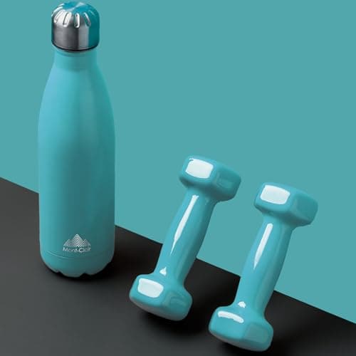 Mont-Clair Stainless Steel Water Bottle, Vacuum Insulated - BPA Free, 12h Hot & 24h Cold Drinks, Metal Water Bottle 500ml Leakproof, Ideal for Adult, Kids, Running - Light Blue — view 6