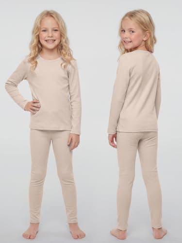Ruisita Girls Cotton Long Sleeve Ribbed Shirt and Legging Set for Kids — view 6