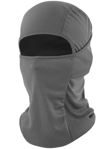 fuinloth Ski Mask Balaclava Motorcycle Cycling Summer UV Unisex Grey