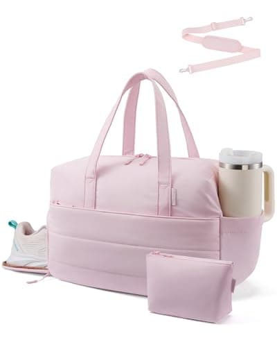 LOVEVOOK Women Gym Duffel Bag, Sports Travel Holdall with Shoe Compartment