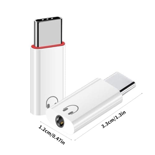 USB C Earphone Port Adapter for Daily Playback, Whitehead — view 3