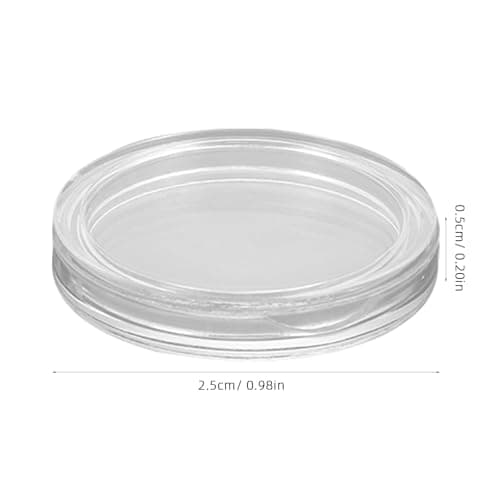 Toyvian 200pcs 25mm Acrylic Capsules Holder for Medals Badge Display — view 2