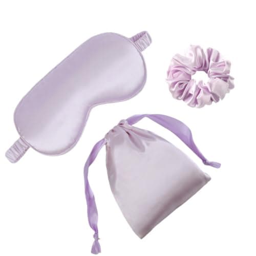 Imitation Satin Eye Mask Set for Sleeping & 3 in 1 Sleep Mask Blackout Kit(Silver) — view 5