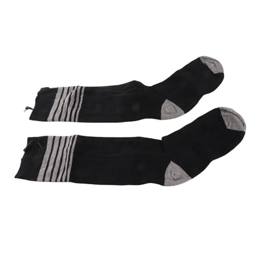 Qcwwy Electric Heated Socks Rechargeable Battery Heated Foot Warmers with 2 Battery Packs and Cotton Knit for Men Women Winter Outdoor Camping Skiing — view 2