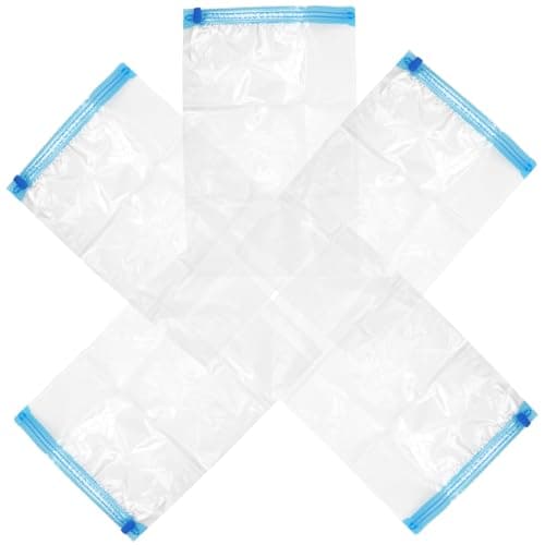 ULTECHNOVO 5 Pack Hand Roll Vacuum Compression Bags for Clothes and Bedding, Space Saver Bags with Good Sealing, Sturdy Pa/pe Storage for Travel and Closet Organising