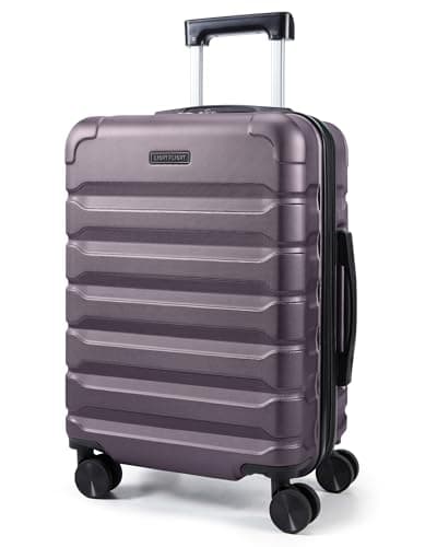 LIGHT FLIGHT Expandable Cabin Suitcase 20 Inch, ABS Carry On, 55x22x38
