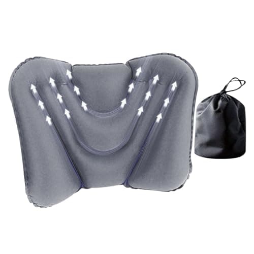 Lumbar Support Pillow - Inflatable Back Cushion, Ergonomic Waist Rest | Adjustable Air-Filled Comfort Design Feature, Portable Orthopaedic Relief Product, Back Support Usage Scenario Office Ca