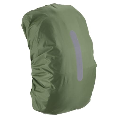 M METERXITY Backpack Rain Cover - Waterproof Lightweight Cover with Vertical Reflective Strap, Apply to Cycling/Mountain Climbing (75-85L, XXL, Olive)