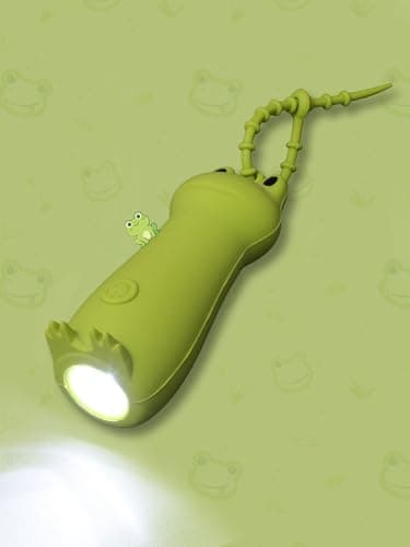 CoolGift Mart Kids Silicone Torch, Dimmable Flashlight for Toddlers Kids Boys Girls, Rechargeable Hanging Night Light for Camping, Night Walks and Home Use, Fun Animal Themed Portable Flashlight