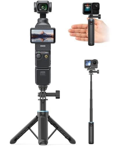 14.5"/37cm Mini Tripod & Selfie Stick for DJI Osmo Pocket 4P/4/3, All GoPro