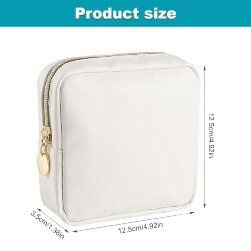2PCS Small Makeup Bag, Travel Toiletry Bag, Black, White — view 2
