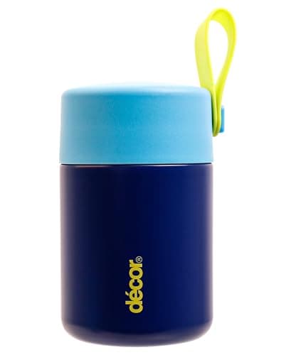 Décor 350ml Kids Insulated Food Flask - Double Wall Stainless Steel Container with Wide Opening, Airtight Leakproof Lid, 4h Hot / 9h Cold - Blue — view 2