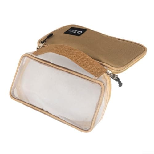 Outdoor Camping Mess Kit Bag Reusable Tableware Storage Pouch for Backpacking BBQ - Cutlery Organizer with Zipper Khaki 24x12x5cm(Khaki) — view 4