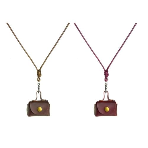 XIGACGEH Sturdy Leather Neck Hanging Pouches Accessory for Earphone and Cash Storage Multipurpose Use for Travel and Shopping Neck Hanging Pouches — view 5