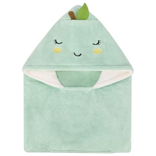 Bebamour Baby Hooded Towels Wearable Hooded Towel for Boys Girls Absorbent Hooded Towel for Toddlers, 25"x 25", 0-6 Years, Green — view 2