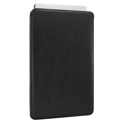 Comfyable Laptop Sleeve 14 Inch Precisely Compatible with MacBook Pro M5 A3426 A3427 M4 M3 M2 M1 Pro/Max 2026-2021, Faux Leather Cover Case 14 in, Black — view 2