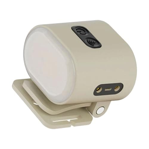 USB Rechargeable Headlamp with Base Flashlight, Beige