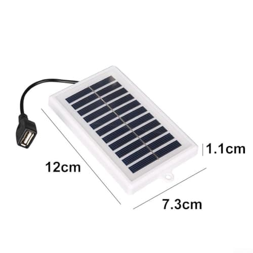 Portable Solar Charger 2W 5V with USB Output for Outdoor Travel and Camping, Lightweight ABS Solar Panel for Charging Small Devices, Weather-Resistant Compact Design in Shown Color(2PCS) — view 2