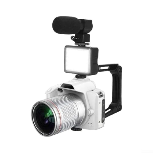 ABS Dual Lens Camera 3.0 Inch Screen 4K Video(white)