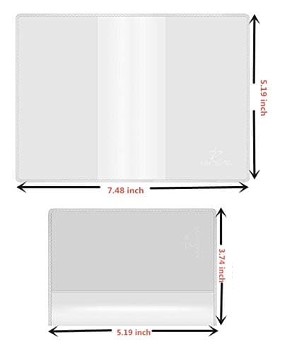 Clear Plastic Passport Protector, Transparent Frosted Protective Passport Holders - 5 Pack RFID ID Card Covers Travel Organizer Accessories for Women & Men — view 5