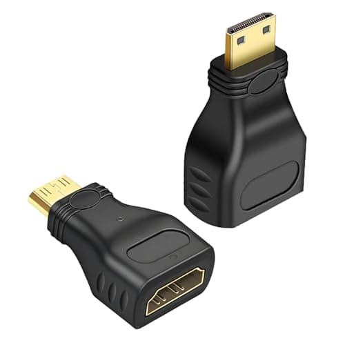 XIELBIS 2 Pack Mini HDMI to HDMI Adapter, HDMI Male to Female Converter