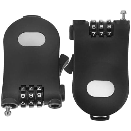 2pcs Black Plastic Ski Lock with Password Security