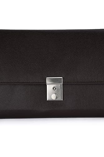 AR BRAND EST. 2021 Travel Document Wallet Organiser with Lock for Passport (Dark Brown) — view 5