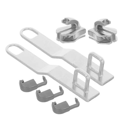 ULDIGI Metal Zipper Pulls and Sliders Replacement Kit, 2 Sets, Silver Zinc Alloy, Reliable Zipper Repair and Replacement, for Backpacks and Luggage, International Trips