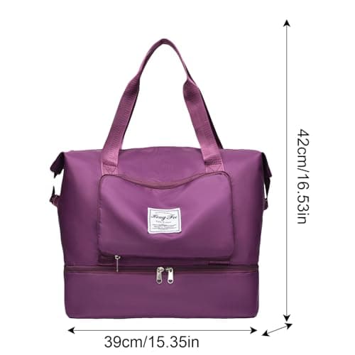 Travel Duffel Bags for Women Foldable Organizer Bag, Reinforced Handle — view 5
