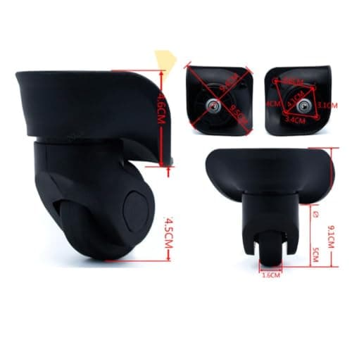 2PCS 360¡ã Swivel Replacement Luggage Wheels, Universal PVC Suitcase Wheels for Travel Bags, Trolley Cases — view 4