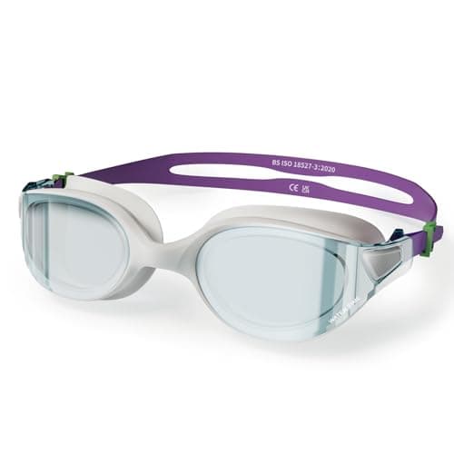 WATER TIME Adult Swimming Goggles with Wipe Anti-fog Leak-Proof, Purple