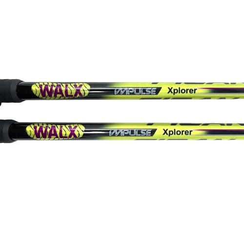 WALX Xplorer Total Body Walking Pair of Poles – Compact & Lightweight Trekking Poles for Travel, Holidays, Hiking & Nordic Walking – Collapsible, Adjustable, with Ergo Grip Handle for Men & Women — view 3