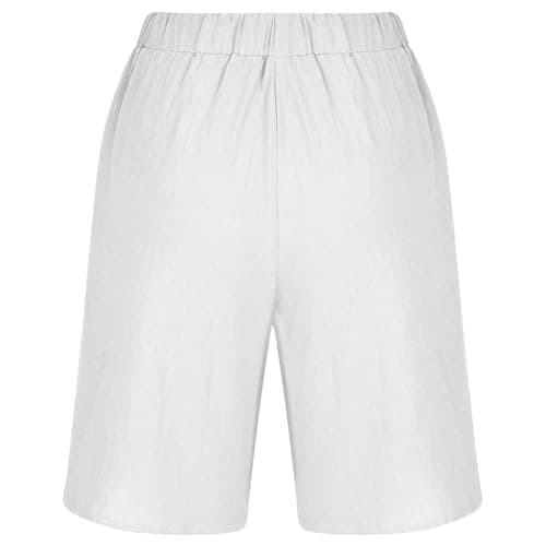 NNGOTD Mens Cargo Shorts Casual Cotton Combat Shorts with Multi Pockets Straight-Fit Stretch Cargo Trouser Black Dress Slacks Big and Tall Jogger Pants Streetwear （White,M） — view 4