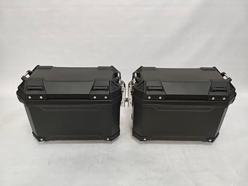 Garvee Universal Motorcycle Hard Side Pannier Boxes 30L Waterproof Hard Saddlebags, Durable Aluminum/PP Construction with Lock and Brackets, Helmet Bag Compatible, Secure Motorcycle Luggage Storage — view 4