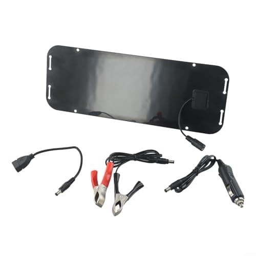 60W 12 V Solar Car Trickle Charger,Car Maintainer,60W Portable Amorphous Solar Panel Power Backup Kit with Clip For Car RV for CARAVAN Van Boat — view 4